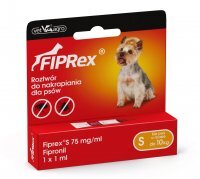 Fiprex S Roztwór do nakrapiania dla psa 2-10 kg 1 ml 1 tuba