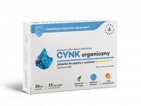 AURA HERBALS Cynk organiczny 15mg + witamina C 36 pastylek do ssania