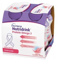 Nutridrink Protein Omega-3 o smaku truskawka-malina 4x125 ml