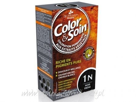 COLOR & SOIN Farba do włosów 1N Hebanowa czerń 135 ml