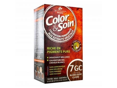 COLOR & SOIN Farba do włosów 7GC Złocisty miedziany blond 135 ml