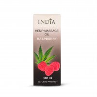 INDIA COSMETICS Konopny olejek do masażu malinowy 100 ml