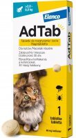 AdTab 48 mg tabletka do rozgryzania i żucia przeciw pchłom i kleszczom dla kotów o wadze >2,0–8,0 kg