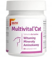 Dolfos Multivital Cat Mini Preparat uzupełniający dla kotów 90 tabletek