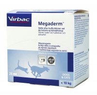 Megaderm Monodoses Preparat wspomagający funkcje skóry dla psów i kotów 4 ml x 28 saszetek