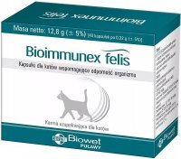 Bioimmunex Felis Preparat na zwiększenie odporności dla kotów 40 kapsułek