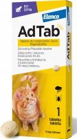 AdTab 12 mg tabletka do rozgryzania i żucia przeciw pchłom i kleszczom dla kotów o wadze 0,5-2 kg