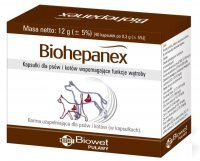Biohepanex Preparat wspomagający wątrobę dla psów i kotów 40 kapsułek