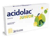 Acidolac Junior 20 misio-tabletek o smaku białej czekolady