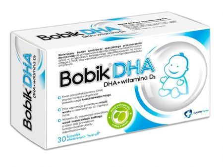 Bobik DHA + witamina D3 30 kaps.