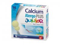 Calcium Alergo Plus Junior smak cytrynowy 16 tabl. mus.