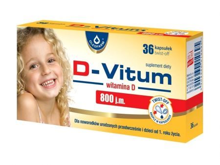 D-Vitum witamina D 800 j.m. 36 kaps. twist-off