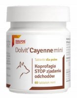 Dolfos Dolvit Cayenne Mini Preparat zniechęcający do zjadania odchodów dla psa 60 tabletek