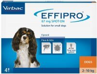 Effipro 4 x 67 mg Roztwór do nakrapiania dla psów 2-10 kg
