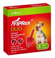 Fiprex Duo S Roztwór do nakrapiania dla psa 2-10 kg 0,67 ml 1 tuba