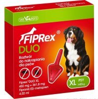 Fiprex Duo XL Roztwór do nakrapiania dla psa powyżej 40 kg 1 pipeta 4,02 ml