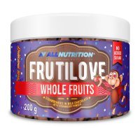 Allnutrition FrutiLove Truskawki w mlecznej czekoladzie oprószone pudrem truskawkowym 200 g