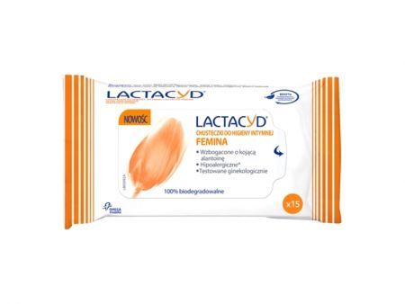 LACTACYD FEMINA Chusteczki do higieny intymnej 15 szt.