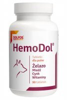 Dolfos HemoDol Preparat na niedobór żelaza dla psów 90 tabletek