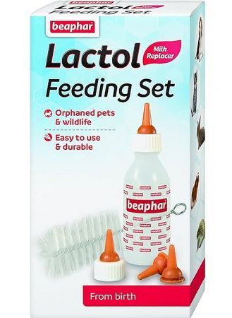 Lactol Feeding Set Zestaw do karmienia zwierząt domowych (butelka + smoczek)