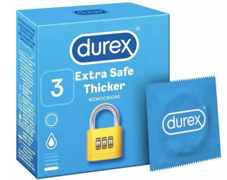 DUREX EXTRA SAFE Prezerwatywy 3 sztuki