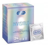 DUREX INVISIBLE Prezerwatywy dodatkowo nawilżane 24 sztuki