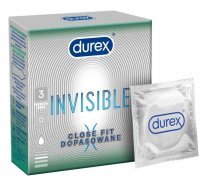 DUREX INVISIBLE CLOSE FIT Prezerwatywy 3 sztuki