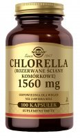 SOLGAR Chlorella (rozerwane ściany komórkowe) 1560 mg 100 kapsułek