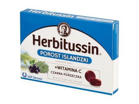 Herbitussin Porost Islandzki 12 pastyl.