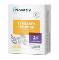 Novativ Tymianek i Podbiał 24 tabletki do ssania