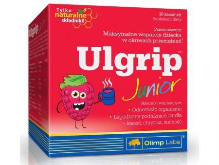 Olimp Ulgrip Junior o smaku malinowym 10 sasz.