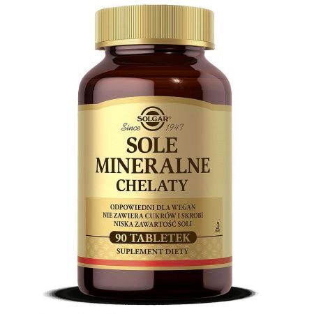 SOLGAR Sole mineralne Chelaty 90 tabletek