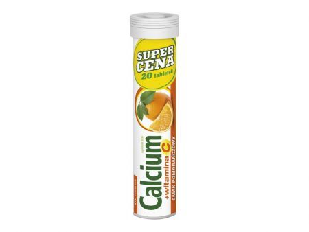 Calcium + Witamina C smak pomarańczowy 20 tabl. mus.